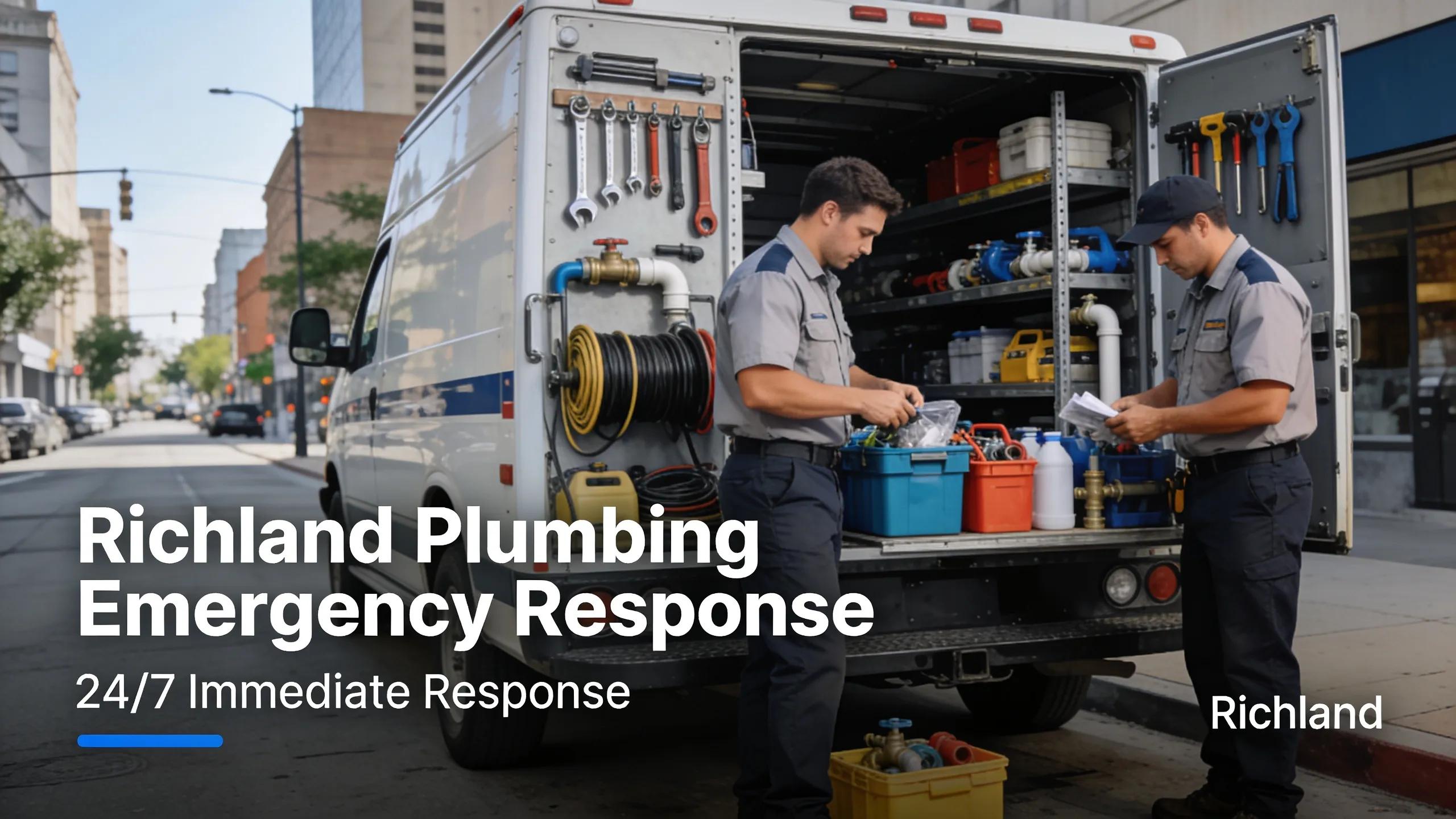 Mobile repair units stand ready to respond to plumbing emergencies in Richland at a moment's notice